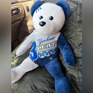 New York Yankees World Series Peat Plush Bear - Blue & Gray